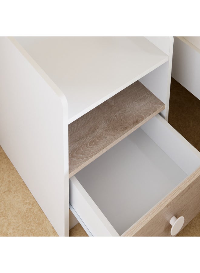 Home Box White 1-Drawer Nightstand for Kids - Image 3